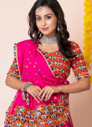 Pink Rayon Lehenga Choli