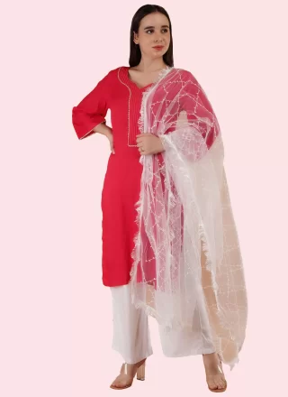 Pink Rayon Palazzo Salwar Suit