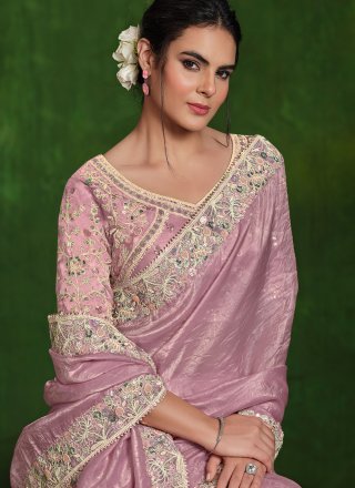 Pink Silk Classic Saree