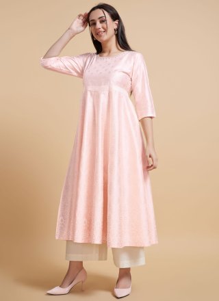 Pink Silk Designer Kurti