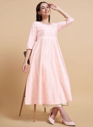 Pink Silk Designer Kurti