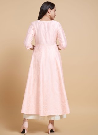 Pink Silk Designer Kurti
