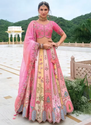 Pink Silk Lehenga Choli