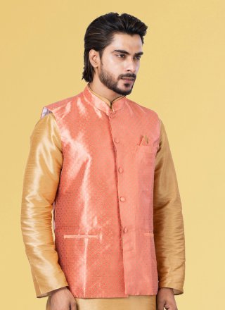 Pink Silk Nehru Jackets