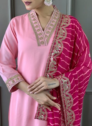 Pink Silk Salwar Suit