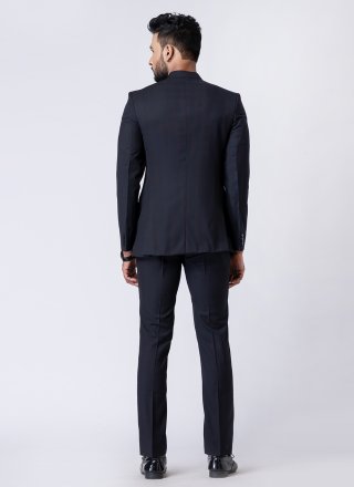 Polyester Jodhpuri Suit In Black