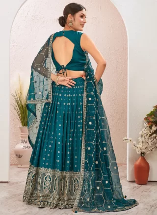 Pure Dola Readymade Lehenga Choli with Embroidered and Jacquard Work