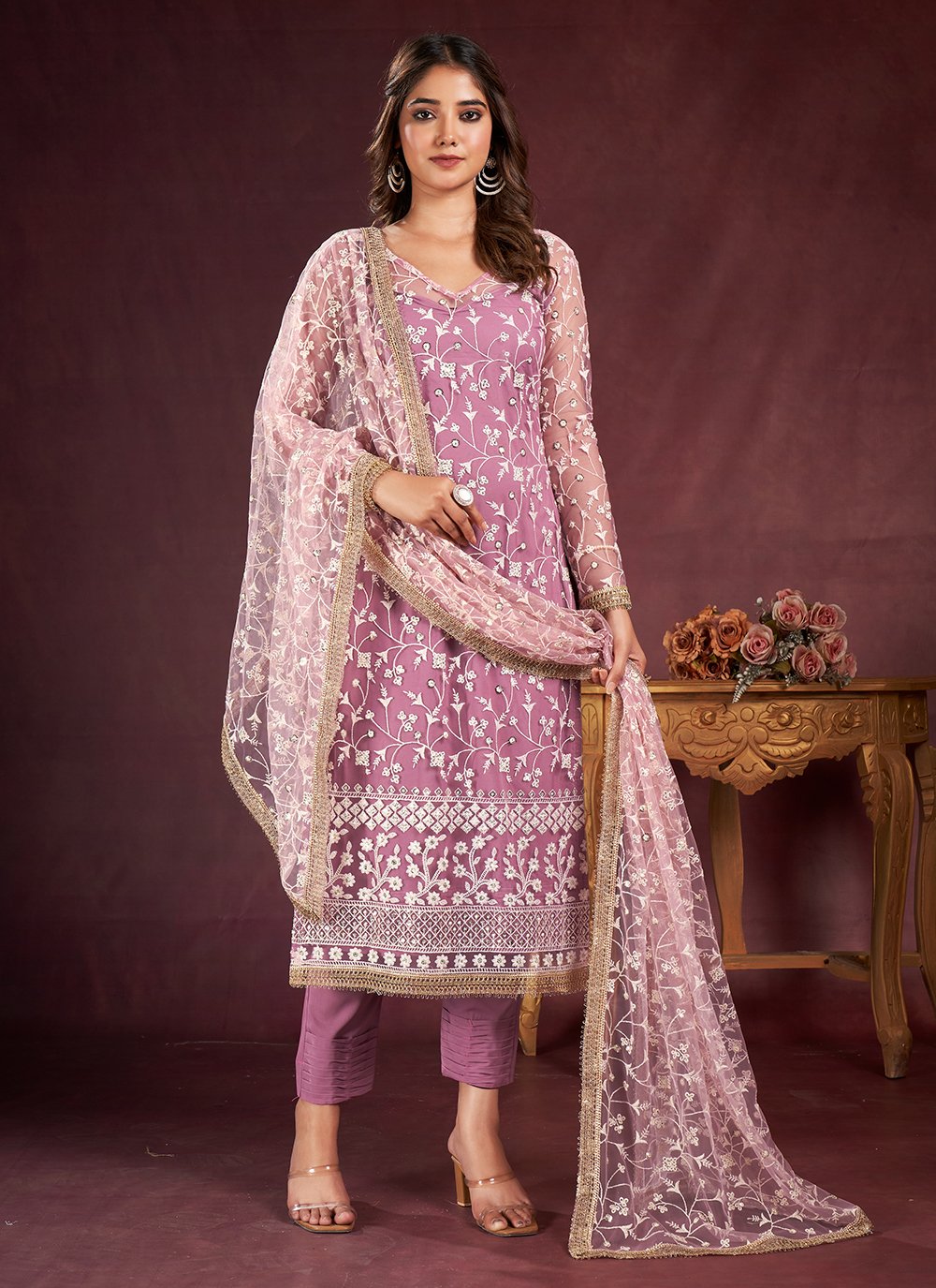 Trending  Rani Pant Style Lace Salwar Kameez and Rani Pant Style Lace  Salwar Suit Online Shopping