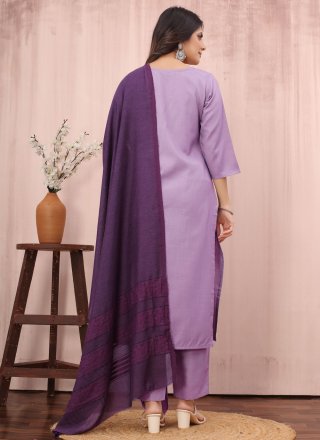 Purple Cotton Salwar Suit