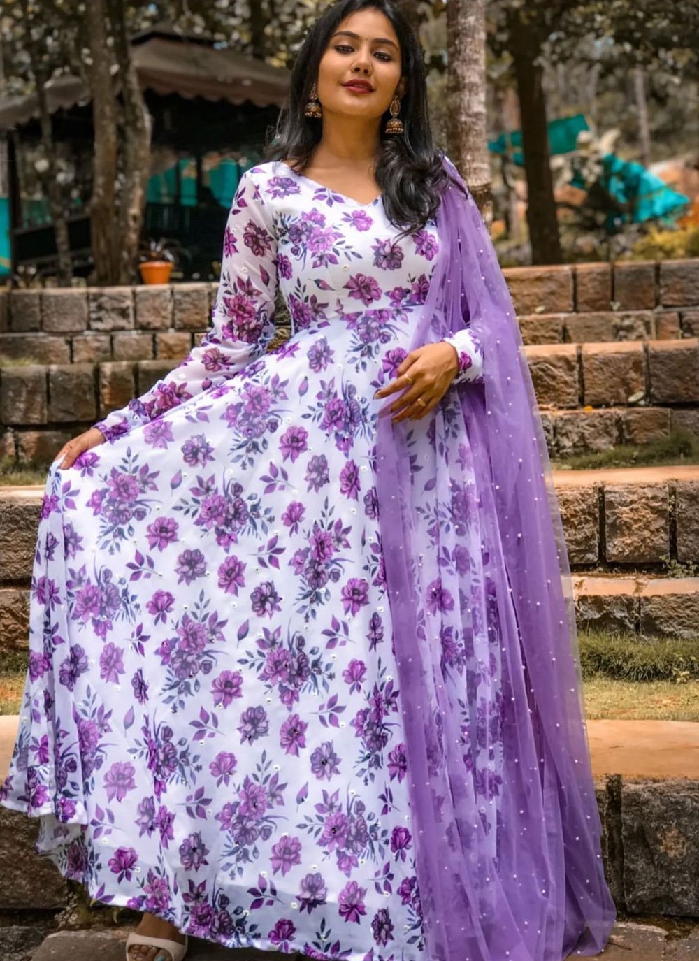 The Vendorvilla Women Maxi Purple Dress - Buy The Vendorvilla Women Maxi Purple  Dress Online at Best Prices in India | Flipkart.com