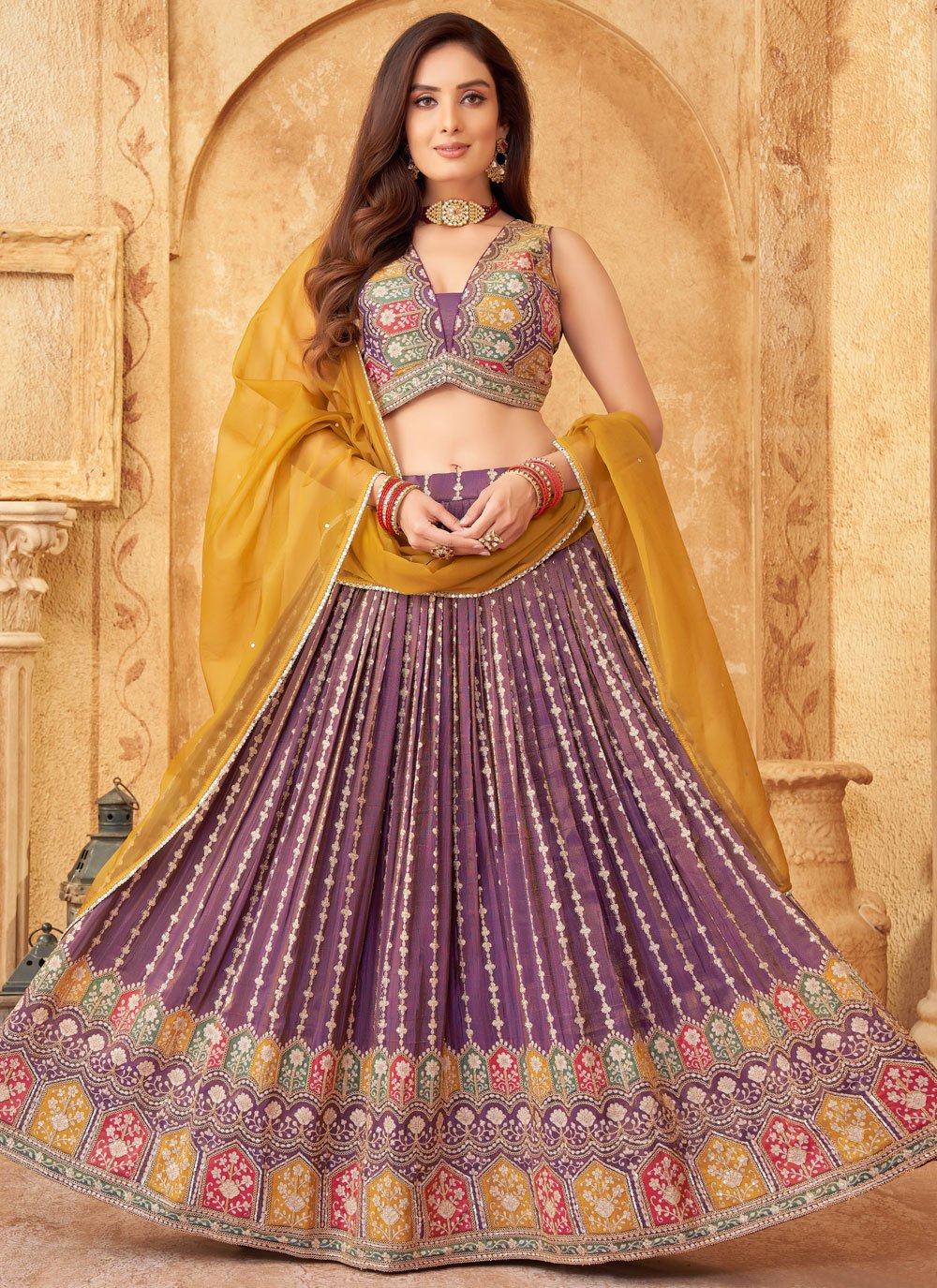 Cream Color Georgette With Embroidery And Sequence Work Bridel Lehenga Choli Indian Women Chaniya Choli Designer store Wedding Lehenga Choli