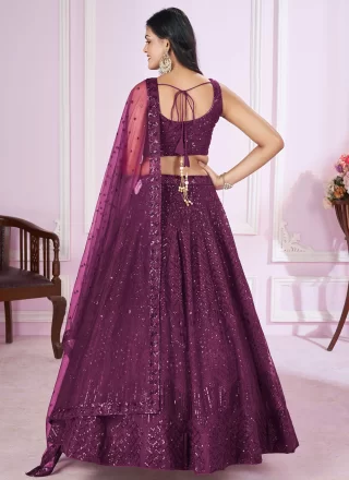 Purple Net Lehenga Choli