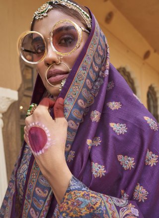 Purple Silk Classic Sari