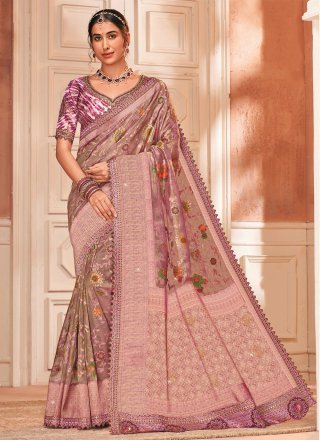 Purple Silk Classic Sari