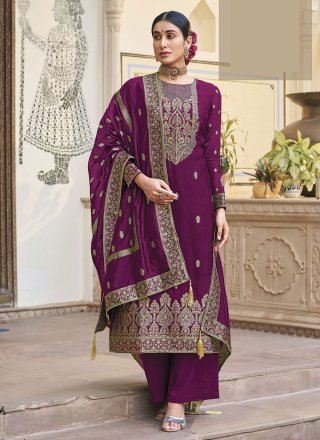 Purple colour punjabi best sale salwar suit