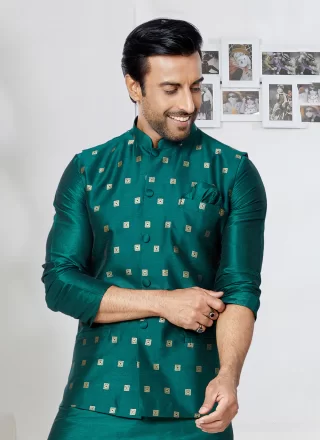 Rama Banarasi Silk Nehru Jackets
