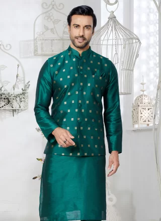 Rama Banarasi Silk Nehru Jackets