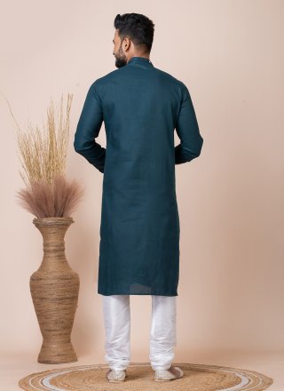 Rama Cotton Kurta Pyjama with Print Work for Men
