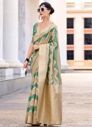 Rama Cotton Silk Weaving Work Designer Saree