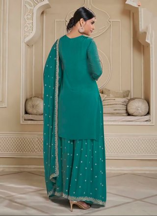 Rama Embroidered Work Chinon Designer