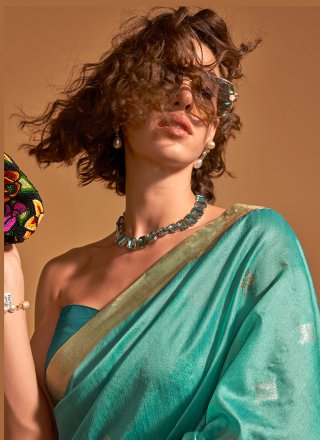 Rama Handloom Silk Weaving Work Trendy Saree
