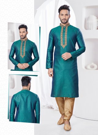 Rama Machine Embroidery Work Jacquard Kurta Pyjama