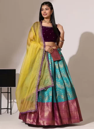 Rama Silk Weaving Work Lehenga Choli