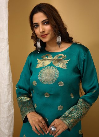 Rama Woven Work Art Silk Salwar Suit