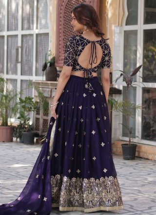 Rangoli Lehenga Choli In Blue