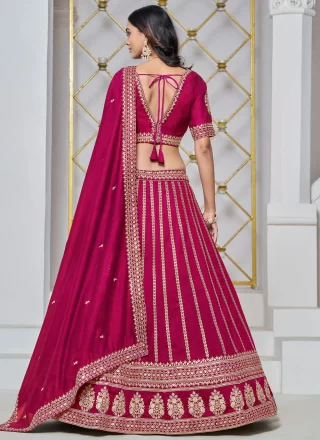 Rani Art Silk Embroidered and Sequins Work Lehenga Choli for Women