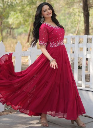 Rani Faux Georgette  Designer Gown