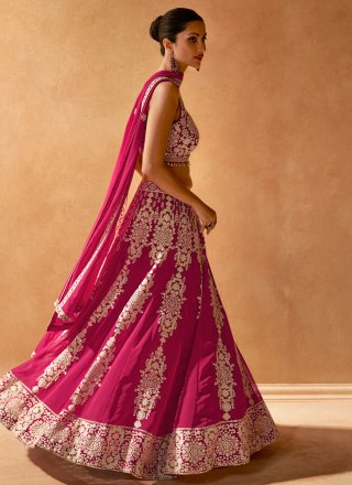 Rani Georgette Embroidered and Sequins Work Readymade Lehenga Choli