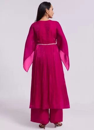 Rani Organza Casual Kurti In Plain