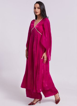 Rani Organza Casual Kurti In Plain