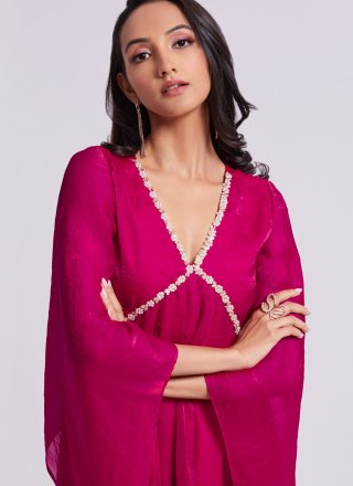 Rani Organza Casual Kurti In Plain