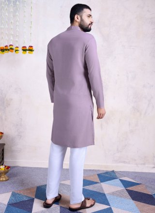 Rayon Kurta Mens Wear In Lavender