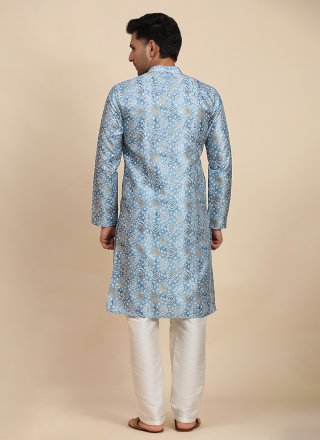 Rayon Kurta Pyjama with Print Work