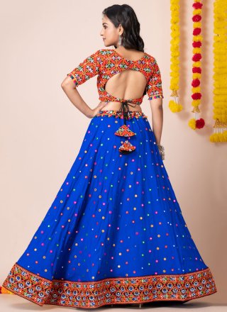 Rayon Lehenga Choli In Blue