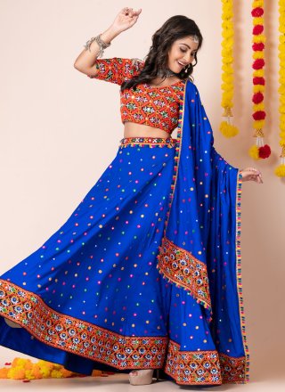 Rayon Lehenga Choli In Blue