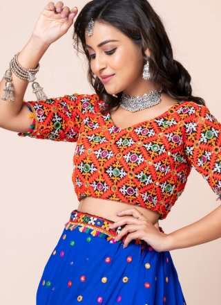 Rayon Lehenga Choli In Blue