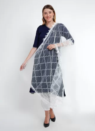 Rayon Pant Style Suit In Blue