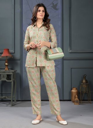 Rayon Party Wear Kurti with Digital Print Work