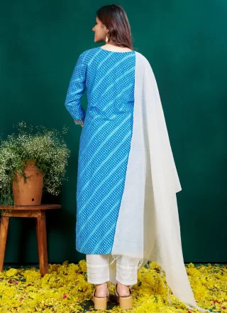 Rayon Salwar Suit In Blue