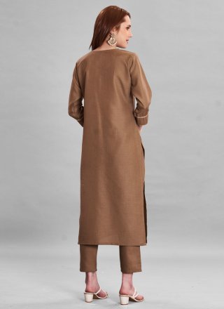 Rayon Salwar Suit In Brown
