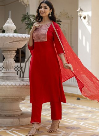 RE - Wine Colored Velvet Designer Salwar Suit - Latest Salwar