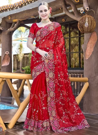Red JIMMY CHU Classic Sari