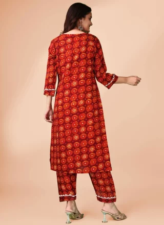 Red Silk Casual Kurti