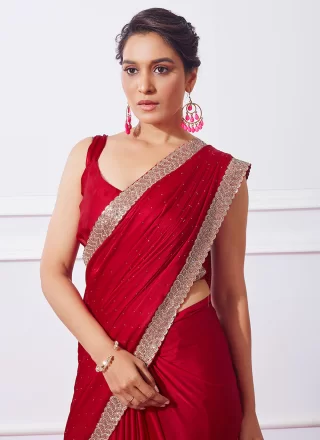 Red Silk Classic Sari