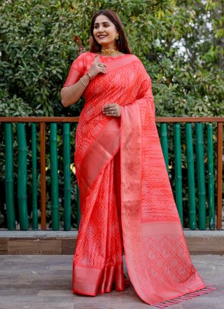 Red Silk Classic Sari