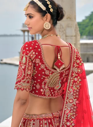 Red Silk Lehenga Choli